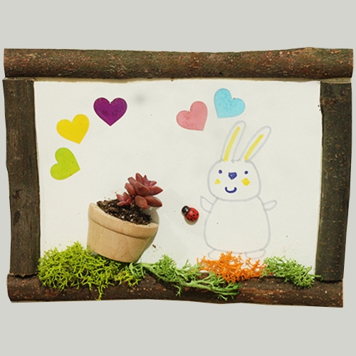 다육이화분 액자꾸미기