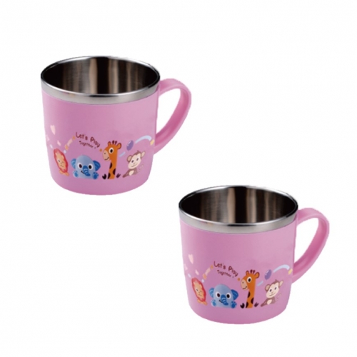 [안전 기능성] 동물친구들 스테인리스 스텐 손잡이 컵 08192