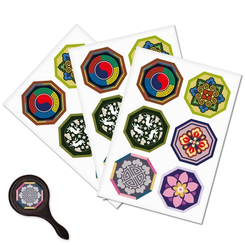 전통문양 스티커(3장1세트)[5장부터 구매가능]