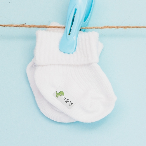 고품질 프리미엄 네임스티커 어린이집스티커 혼합스티커 의류스티커 화이트 공룡스티커