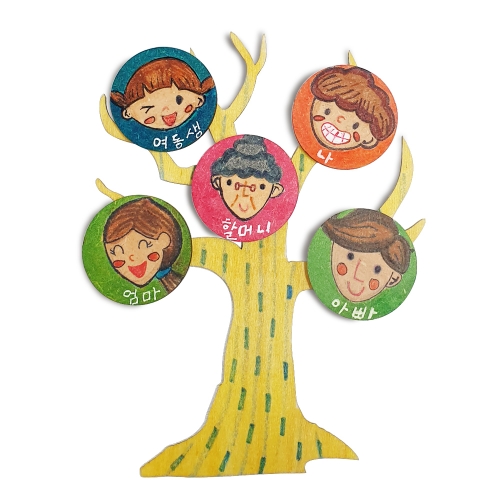 더키 29입체 우리가족 나무액자(5명용)