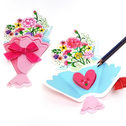 [탑키드] 만들기 카네이션 꽃다발 카드 (5인용)