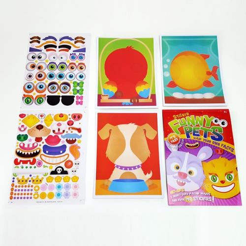 [탑키드] 스티커 동물 웃긴 얼굴만들기