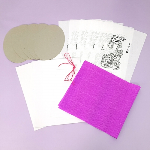 [탑키드] 만들기 호작도 민화 액자 (5인용)