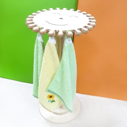 꼬마 스마일 수건걸이/자작나무 25p