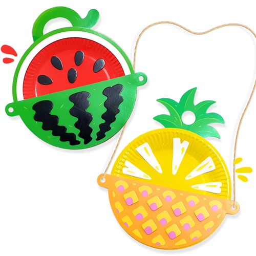 DIY 종이접시 과일가방 만들기