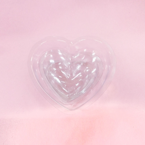 h69 만들기재료 투명하트반구 대(지름12cm)