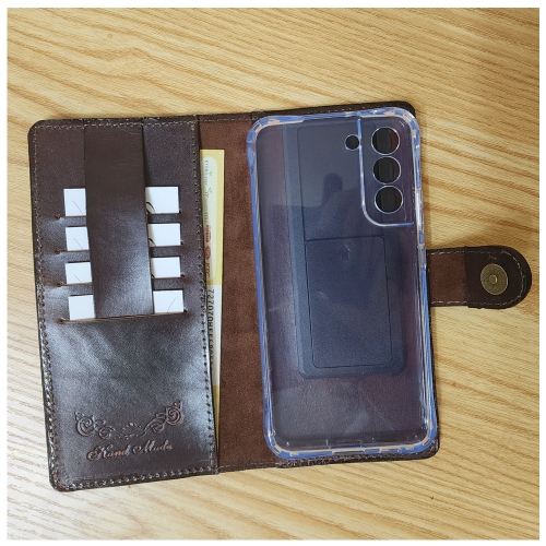 통가죽 슬라이드폰케이스/행운부엉이-카드형/주문제작