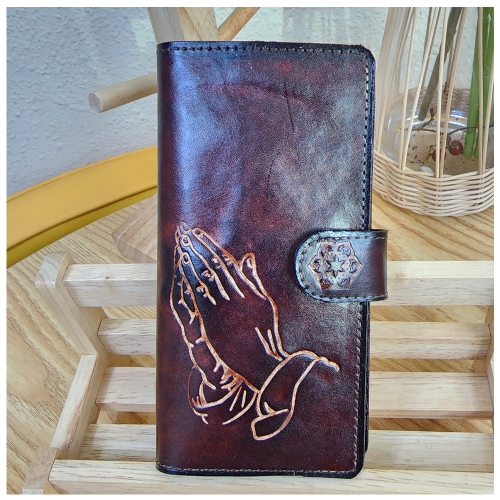 통가죽 슬라이드폰케이스/행운부엉이-카드형/주문제작