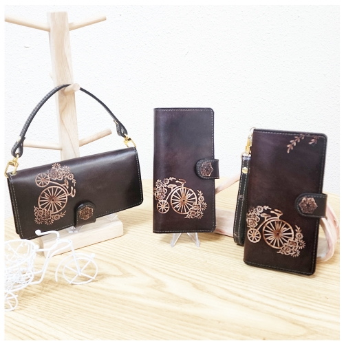 통가죽 슬라이드폰케이스/행운부엉이-카드형/주문제작