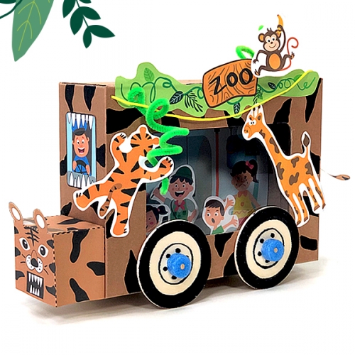 [탑키드] 만들기 사파리 버스 (4인용)