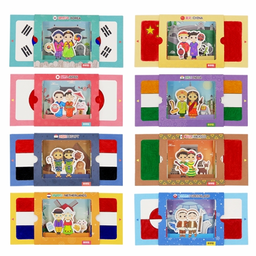 [하하당] 세계여러나라 팝업카드 8종세트