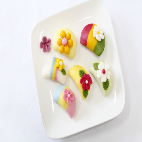 추석 송편 꽃 반달떡 만들기(1인) DIY키트 라이스클레이 가정배포용 비대면키트