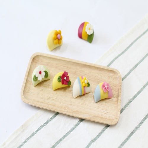 추석 송편 꽃 반달떡 만들기(1인) DIY키트 라이스클레이 가정배포용 비대면키트