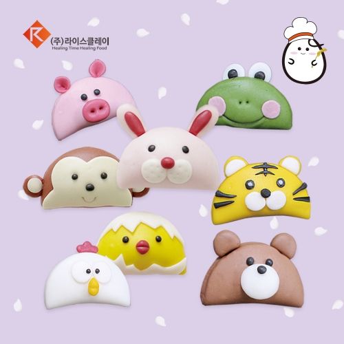 추석 송편 동물 반달떡 만들기 단체수업용 1인 DIY키트 라이스클레이 가정배포용 비대면키트