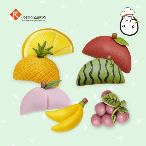 추석 송편 과일 반달떡 만들기 단체수업용 1인 DIY키트 라이스클레이 가정배포용 비대면키트