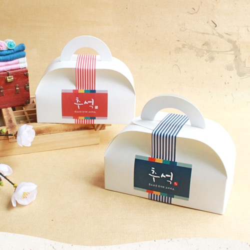 스트라이프 핸들 송편상자(6인)