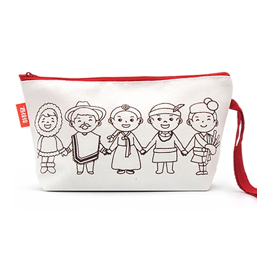 [하하당] 컬러링 파우치 - 세계의상