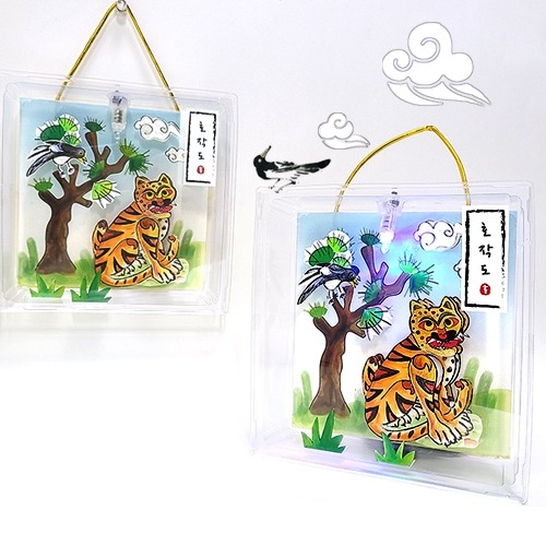 [탑키드] 만들기 민화 호작도 조명등 (5인용)