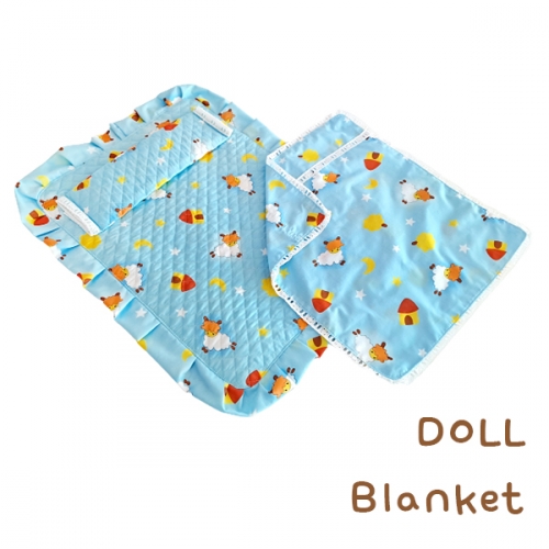 고급 인형 이불 침구세트 (패드&베개+이불)