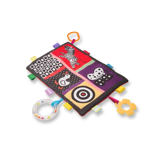 아기 유모차걸이 태기스 바스락 촉감 헝겊책 초점책 + 딸랑이 공