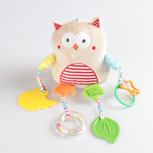 아기 유모차걸이 딸랑이 모빌 부엉이 인형
