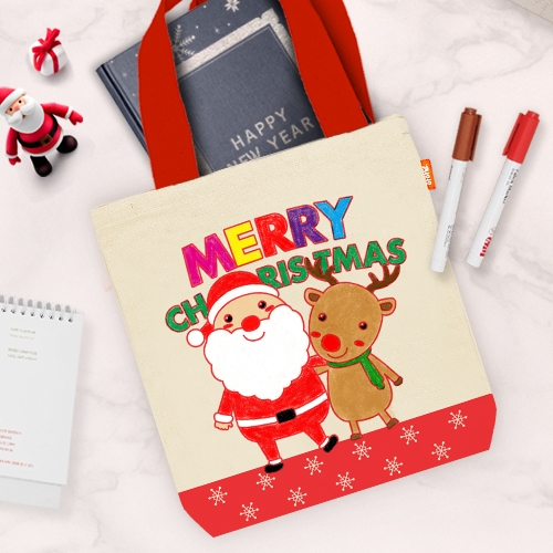 [하하당] 산타와 루돌프 에코백