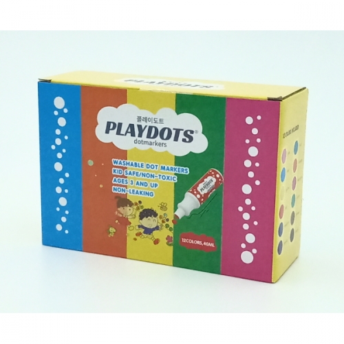 도트마카 12색세트(40ml) 미술 찍기놀이 선긋기 플레이도트 [KC인증]