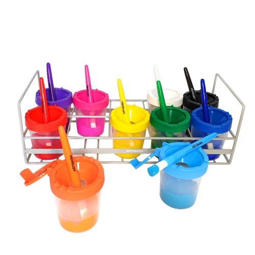 [아티바바] 페인트컵 10색 캐디 (물통컵 붓 미포함)