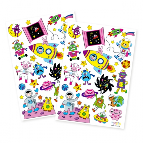 [탑키드] 투명 우주 스티커(15 x 21cm 1개)