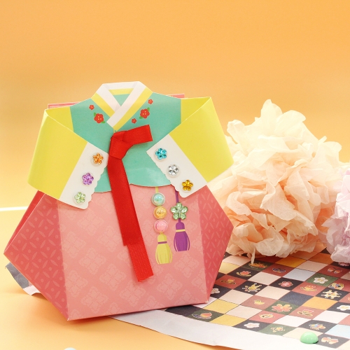 한복 복주머니 상자 5set