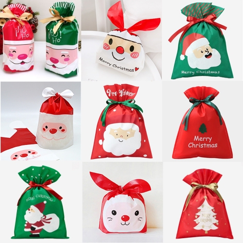 크리스마스 선물포장 스마일산타부직포(레드)1장(부직포모음)