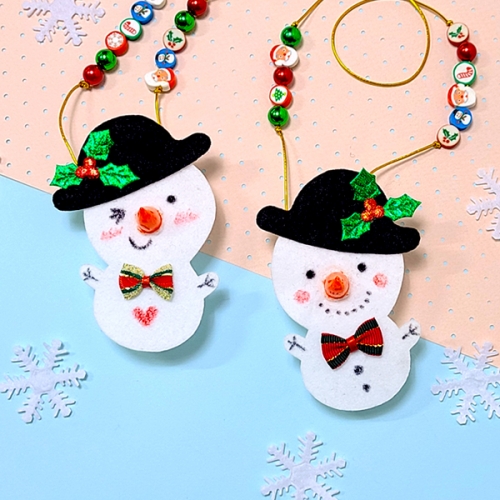 [탑키드] 만들기 크리스마스 눈사람 LED 목걸이 (3인용)