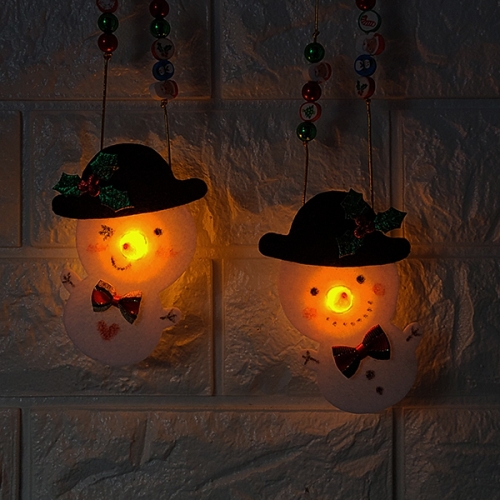 [탑키드] 만들기 크리스마스 눈사람 LED 목걸이 (3인용)