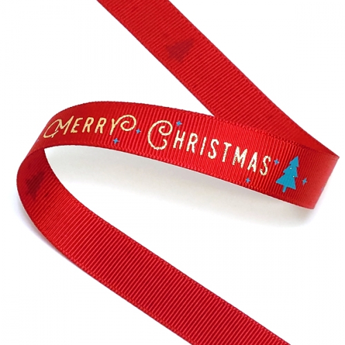 [탑키드] 메리 크리스마스 골지 리본 (폭 16mm x 2마)