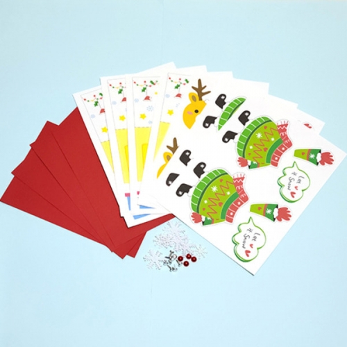 [탑키드] 만들기 흔들흔들 루돌프 입체 카드 (4인용)