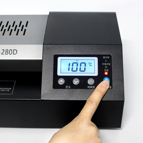 로드메일코리아 디지털 A4코팅기 TLH-280D+코팅지100매 4롤러 온도조절 전문가용