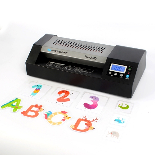 로드메일코리아 디지털 A4코팅기 TLH-280D+코팅지100매 4롤러 온도조절 전문가용