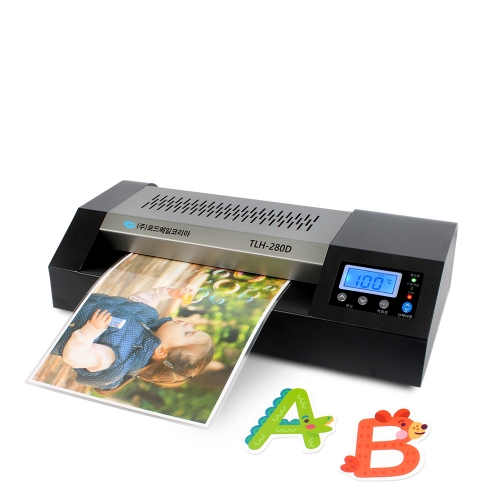 로드메일코리아 디지털 A4코팅기 TLH-280D+코팅지100매 4롤러 온도조절 전문가용