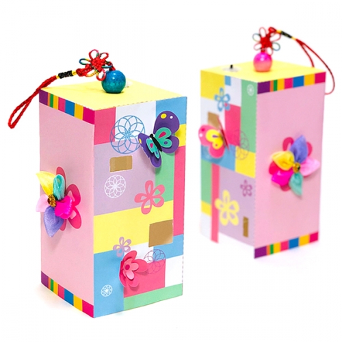 [탑키드] 만들기 LED 꽃과 나비 전통등 (5인용)