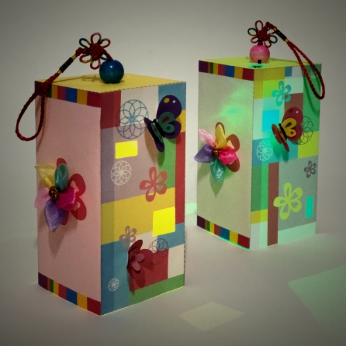 [탑키드] 만들기 LED 꽃과 나비 전통등 (5인용)