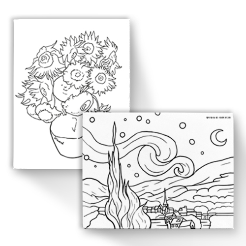 [하하당] 컬러링 캔버스 액자 - 명화 (2종 택1)