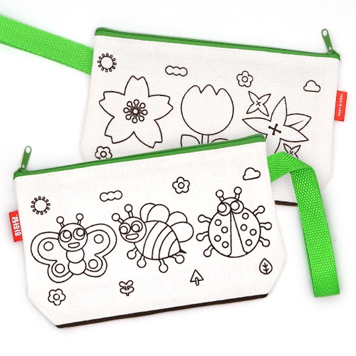 [하하당] 컬러링 파우치 - 봄