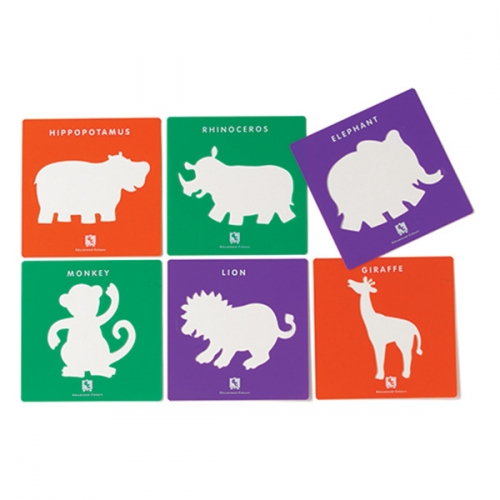 야생동물 스텐실카드 6p