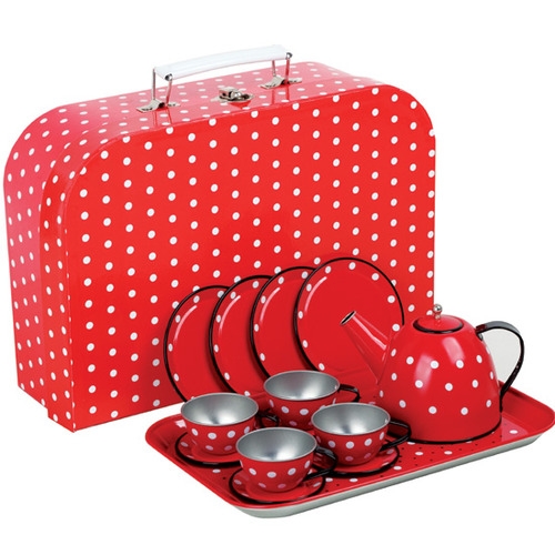 루시더핑크 레드 틴 찻잔세트