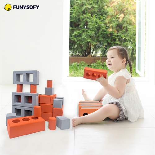 퍼니소피 소프트 건축가 말랑 빅 벽돌블록 25p 50p