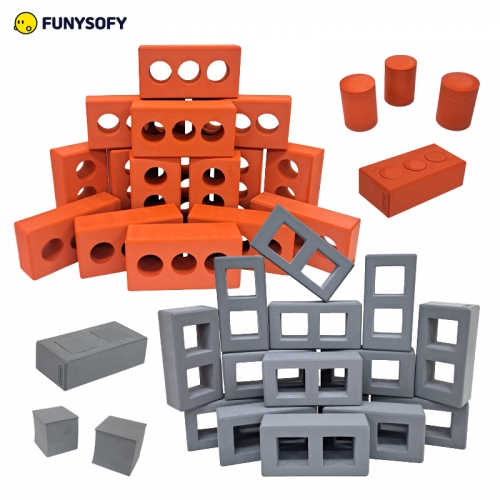 퍼니소피 소프트 건축가 말랑 빅 벽돌블록 25p 50p