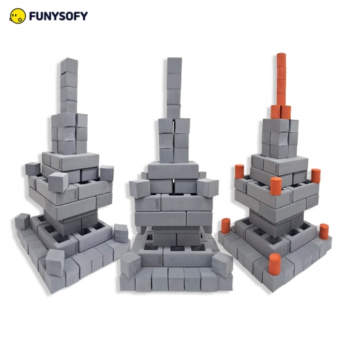 퍼니소피 소프트 건축가 말랑 빅 벽돌블록 25p 50p