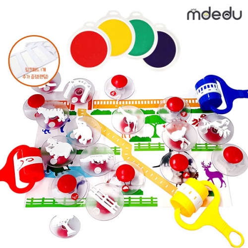 edx 정글스탬프 18종 배경롤러 3종 아트스쿨 잉크패드 4종세트 (패드1개 추가증정)