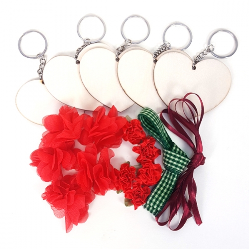 [탑키드] 만들기 카네이션 하트 우드 키링 (5인용)